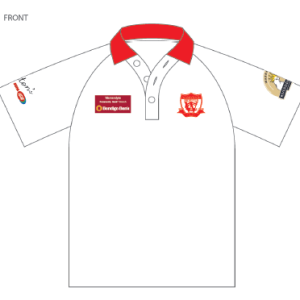 Seniors Playing Polo - Short Sleeve (White/Red)